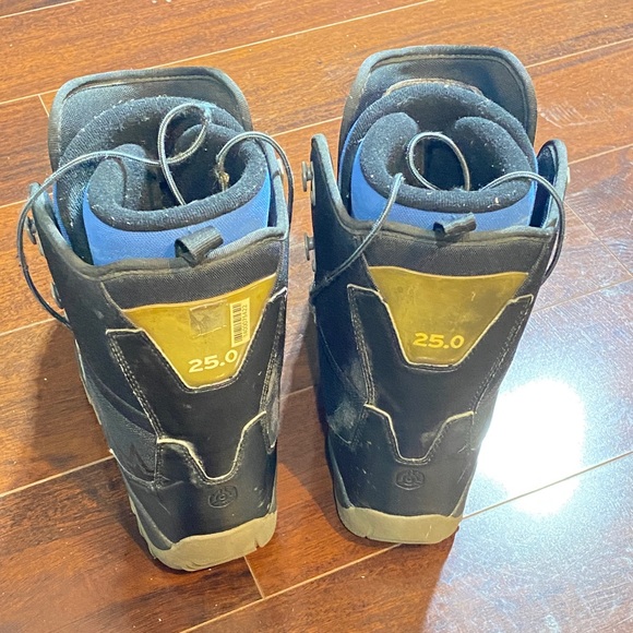 SALOMON KAMOOKS, THERMIC FIT, BLACK/Blue Snowboard Boots 6.5 - Picture 6 of 9
